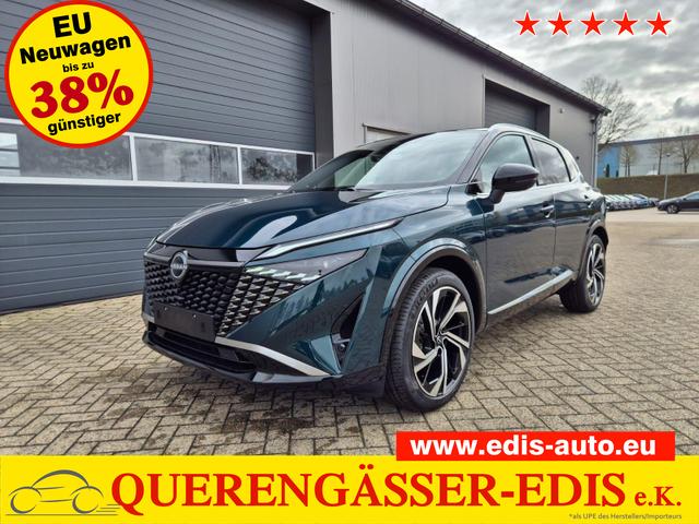 Nissan Qashqai 1.3 DIG-T MHEV 158 PS X-Tronic Tekna Premium Paket 20"LM Teil-Leder PanoGlasdach Klimaautomatik Sitzheizung Lenkradheizung Navi Head-Up Display elektr. Heckklappe ACC PDC v+h 360&deg;Kamera DAB Bluetooth Touchscreen Apple CarPlay Android Auto 