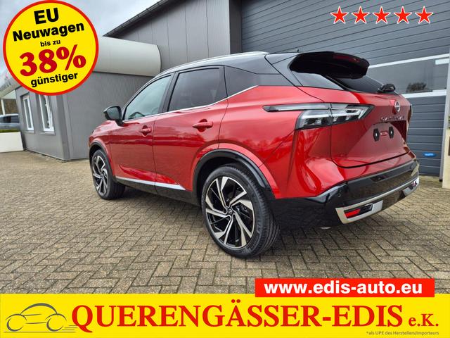 Nissan Qashqai 1.3 DIG-T MHEV 158 PS X-Tronic Tekna Premium Paket 20"LM Teil-Leder PanoGlasdach Klimaautomatik Sitzheizung Lenkradheizung Navi Head-Up Display elektr. Heckklappe ACC PDC v+h 360&deg;Kamera DAB Bluetooth Touchscreen Apple CarPlay Android Auto 