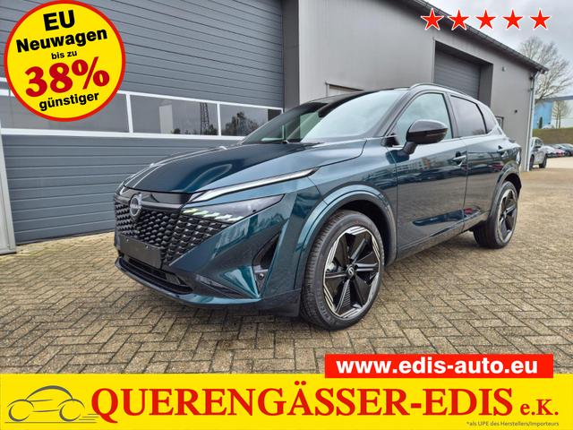 Nissan Qashqai 1.3 DIG-T MHEV 158 PS X-Tronic N-Design 20"Zoll Teil-Leder PanoGlasdach Klimaautomatik Sitzheizung Lenkradheizung Navi Head-Up Display elektr. Heckklappe ACC PDC v+h 360&deg;Kamera DAB Bluetooth Touchscreen Apple CarPlay Android Auto 