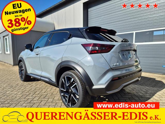 Nissan Juke 1.0 DIG-T 114PS N-Design Automatik Teil-Leder Klimaautomatik Sitzheizung Lenkradheizung PDC v+h R&uuml;ckf.Kamera Navi 19"LM Bluetooth Touchscreen Apple CarPlay Android Auto 