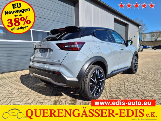 Nissan Juke 1.0 DIG-T 114PS N-Design Automatik Teil-Leder Klimaautomatik Sitzheizung Lenkradheizung PDC v+h R&uuml;ckf.Kamera Navi 19"LM Bluetooth Touchscreen Apple CarPlay Android Auto 