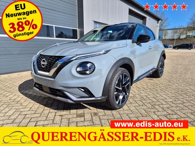 Nissan Juke 1.0 DIG-T 114PS N-Design Automatik Teil-Leder Klimaautomatik Sitzheizung Lenkradheizung PDC v+h R&uuml;ckf.Kamera Navi 19"LM Bluetooth Touchscreen Apple CarPlay Android Auto 
