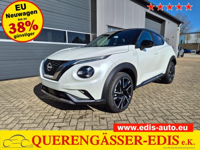 Nissan Juke 1.0 DIG-T 114PS N-Design Automatik Teil-Leder Klimaautomatik Sitzheizung Lenkradheizung PDC v+h R&uuml;ckf.Kamera Navi 19"LM Bluetooth Touchscreen Apple CarPlay Android Auto 