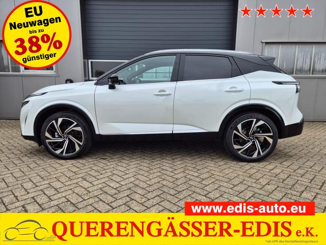 Nissan Qashqai - 1.3 DIG-T MHEV 158 PS X-Tronic Tekna Premium Paket 20"LM Teil-Leder PanoGlasdach Klimaautomatik Sitzheizung Lenkradheizung Navi Head-Up Display elektr. Heckklappe ACC PDC v+h 360&deg;Kamera DAB Bluetooth Touchscreen Apple CarPlay Android Auto