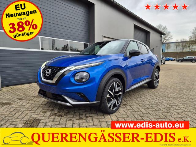 Nissan Juke - 1.0 DIG-T 114PS N-Design Automatik Teil-Leder Klimaautomatik Sitzheizung Lenkradheizung PDC v+h R&uuml;ckf.Kamera Navi 19"LM Bluetooth Touchscreen Apple CarPlay Android Auto