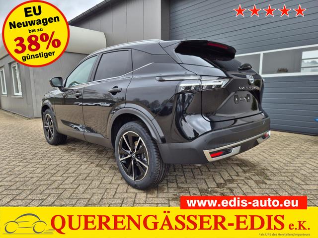 Nissan Qashqai - 1.3 DIG-T MHEV 158 PS X-Tronic Tekna Voll-Leder Klimaautomatik PanoGlasdach Sitzheizung Lenkradheizung Navi Head-Up Display elektr. Heckklappe ACC PDC v+h 360&deg;Kamera DAB Bluetooth Touchscreen Apple CarPlay Android Auto 19"LM
