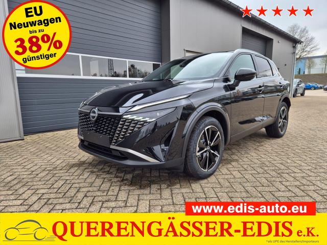 Nissan Qashqai - 1.3 DIG-T MHEV 158 PS X-Tronic Tekna Voll-Leder Klimaautomatik PanoGlasdach Sitzheizung Lenkradheizung Navi Head-Up Display elektr. Heckklappe ACC PDC v+h 360&deg;Kamera DAB Bluetooth Touchscreen Apple CarPlay Android Auto 19"LM