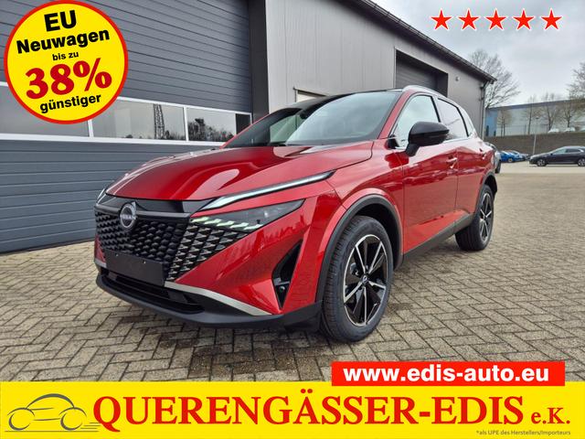 Nissan Qashqai - 1.3 DIG-T MHEV 158 PS X-Tronic Tekna Voll-Leder Klimaautomatik PanoGlasdach Sitzheizung Lenkradheizung Navi Head-Up Display elektr. Heckklappe ACC PDC v+h 360&deg;Kamera DAB Bluetooth Touchscreen Apple CarPlay Android Auto 19"LM