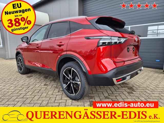 Nissan Qashqai - 1.3 DIG-T MHEV 158 PS X-Tronic Tekna Voll-Leder Klimaautomatik PanoGlasdach Sitzheizung Lenkradheizung Navi Head-Up Display elektr. Heckklappe ACC PDC v+h 360&deg;Kamera DAB Bluetooth Touchscreen Apple CarPlay Android Auto 19"LM