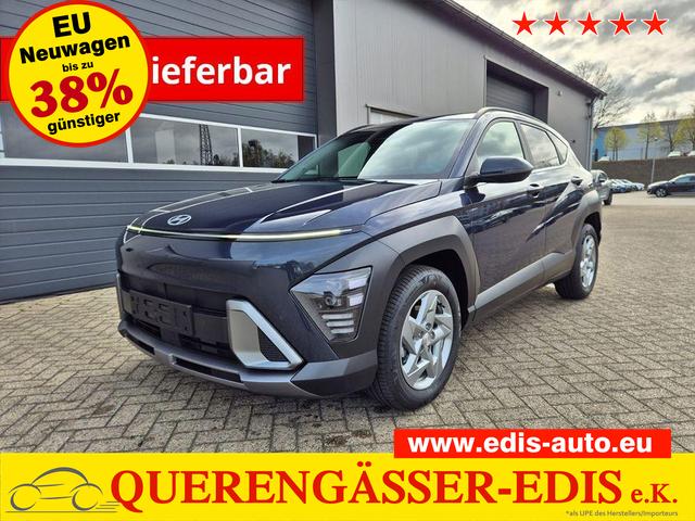 Hyundai KONA - Trend 1.6 T-GDI 150PS Automatik Voll-LED-Scheinw. Sitzheizung Lenkradheizung ACC Klimaautomatik Navi Touchscreen DAB+ Apple CarPlay + Android Auto PDC v+h R&uuml;ckf.Kamera 2xKeyless 17-LM