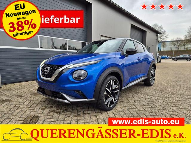 Nissan Juke - 1.0 DIG-T 114PS N-Design Automatik Teil-Leder Klimaautomatik Sitzheizung Lenkradheizung PDC v+h R&uuml;ckf.Kamera Navi 19"LM Bluetooth Touchscreen Apple CarPlay Android Auto
