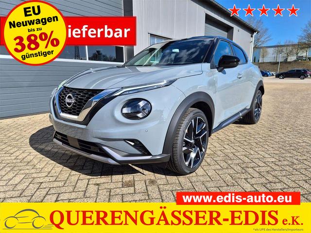 Nissan Juke - 1.0 DIG-T 114PS N-Design Automatik Teil-Leder Klimaautomatik Sitzheizung Lenkradheizung PDC v+h R&uuml;ckf.Kamera Navi 19"LM Bluetooth Touchscreen Apple CarPlay Android Auto