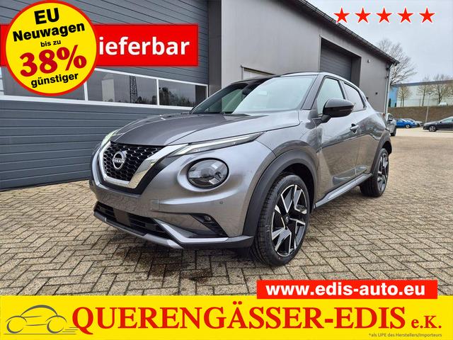 Nissan Juke - 1.0 DIG-T 114PS N-Design Automatik Teil-Leder Klimaautomatik Sitzheizung Lenkradheizung PDC v+h R&uuml;ckf.Kamera Navi 19"LM Bluetooth Touchscreen Apple CarPlay Android Auto