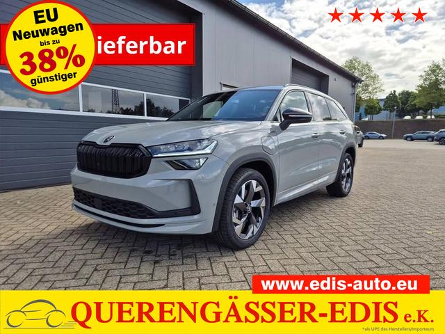 Skoda Kodiaq - Sportline 1.5 TSI 204PS PHEV DSG schwenkb. AHK elektr. PanoDach HUD Alcantara PDC v+h 360&deg;Kamera CANTON Sound Klimaautomatik Sitzheizung Lenkradheizung Navi Apple CarPlay Android Auto 2xKeyless 19"LM vollelektr. Reichweite 116KM