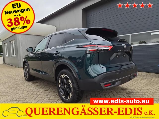 Nissan Qashqai - 1.3 DIG-T MHEV 158 PS X-Tronic N-Connecta Teil-Leder PanoGlasdach Klimaautomatik Sitzheizung Lenkradheizung Navi ACC PDC v+h 360&deg;Kamera DAB Bluetooth Touchscreen Apple CarPlay Android Auto 18"LM