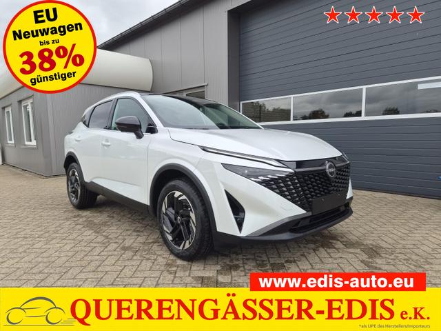 Nissan Qashqai - 1.3 DIG-T MHEV 158 PS X-Tronic N-Connecta Teil-Leder PanoGlasdach Klimaautomatik Sitzheizung Lenkradheizung Navi ACC PDC v+h 360&deg;Kamera DAB Bluetooth Touchscreen Apple CarPlay Android Auto 18"LM