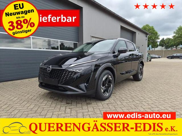Nissan Qashqai - 1.3 DIG-T MHEV 158 PS X-Tronic N-Connecta Teil-Leder PanoGlasdach Klimaautomatik Sitzheizung Lenkradheizung Navi ACC PDC v+h 360&deg;Kamera DAB Bluetooth Touchscreen Apple CarPlay Android Auto 18"LM