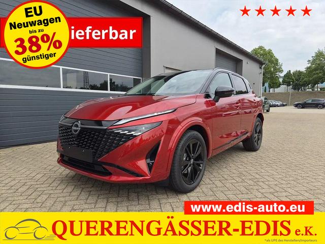 Nissan Qashqai - 1.3 DIG-T MHEV 158 PS X-Tronic N-Design PanoDach Teil-Leder Klimaautomatik Sitzheizung Lenkradheizung Navi ACC PDC v+h 360&deg;Kamera DAB Bluetooth Touchscreen Apple CarPlay Android Auto 19"Zoll