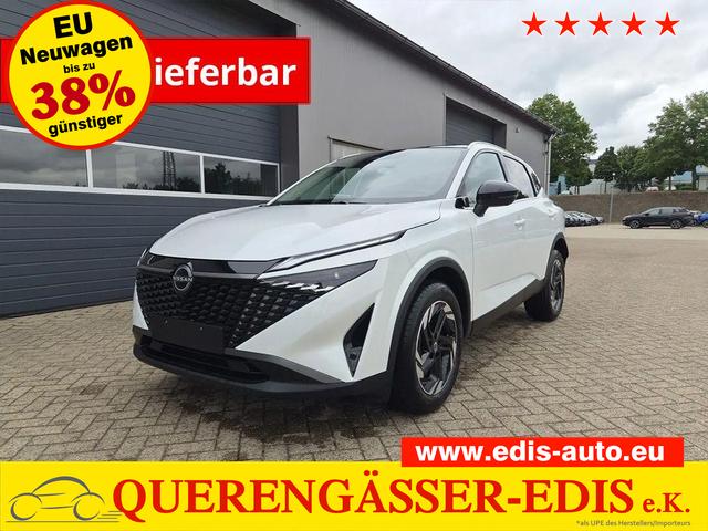Nissan Qashqai - 1.3 DIG-T MHEV 158 PS X-Tronic N-Connecta Teil-Leder PanoGlasdach Klimaautomatik Sitzheizung Lenkradheizung Navi ACC PDC v+h 360&deg;Kamera DAB Bluetooth Touchscreen Apple CarPlay Android Auto 18"LM