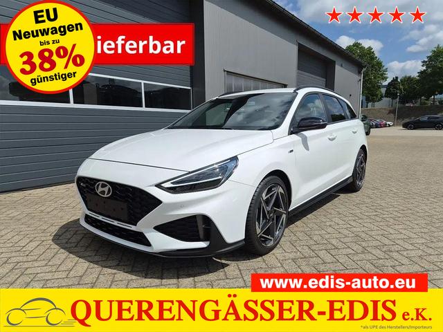 Hyundai i30 Kombi - 1.6 T-GDI 150PS Automatik N-Line Sitzheizung Lenkradheizung Klimaautomatik Navi 10,3"-Touchscreen Bluelink Apple CarPlay + Android Auto PDC v+h R&uuml;ckf.Kamera 18-LM