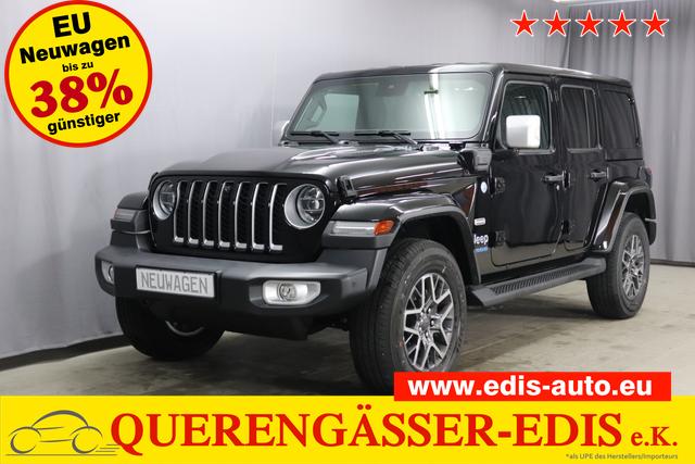 Jeep Wrangler - Unlimited Sahara 2,0 280KW UVP 84.050,00 € Plug-In Hybrid, Overland Paket, Dachhimmel mit zusätzlicher Geräuschdämmung, Alarmanlage, Sicherheitspaket Geschwindigkeitsregelanlage adaptiv, Totwinkel Assistent hinterer Querbewegungserkennug, Offroadkamera, LED Schw