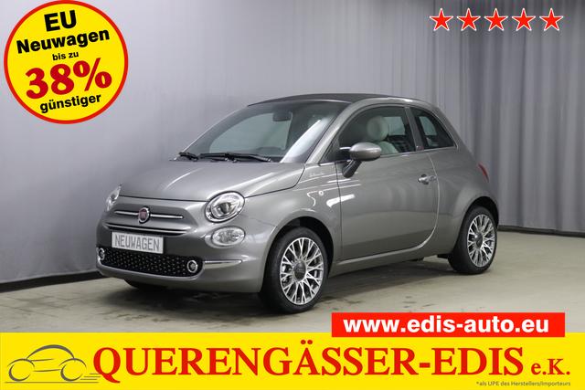 Fiat 500C - DOLCEVITA 1.0 GSE 51kW 69PS Verdeck Schwarz, Navigations Paket, 7"-UConnect, DAB+, Apple CarPlay, Android Auto, Komfort Klimaautomatik, Nebelscheinwerfer, Tempomat, Höhenverstellbarer Fahrersitz, 16" Leichtmetallfelgen, uvm.