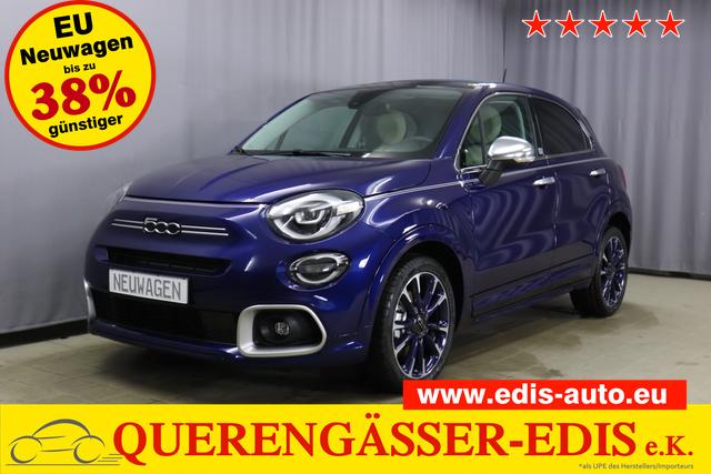 Fiat 500X - YACHT CLUB CAPRI 1,0l 88kW Leder Elfenbein Verdeck Blau, X-Tech Paket, Armaturenbretteinlage in Holzoptik, Klimaautomatik, 18 Zoll Leichtmetallräder, Navigationssystem