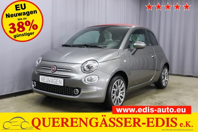 Fiat 500C - DOLCEVITA 1.0 GSE 51kW 69PS Verdeck ROT, Navigations Paket, 7"-UConnect, DAB+, Apple CarPlay, Android Auto, Komfort Klimaautomatik, Nebelscheinwerfer, Tempomat, Höhenverstellbarer Fahrersitz, 16" Leichtmetallfelgen, uvm.