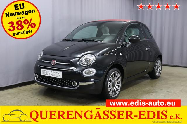 Fiat 500C - DOLCEVITA 1.0 GSE 51kW 69PS Verdeck Rot, Navigations Paket, 7"-UConnect, DAB+, Apple CarPlay, Android Auto, Komfort Klimaautomatik, Nebelscheinwerfer, Tempomat, Höhenverstellbarer Fahrersitz, 16" Leichtmetallfelgen, uvm.