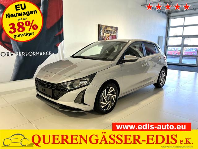 Hyundai i20 - Family 1.0 T-GDI 73 kW (100 PS) Navigationssystem, Klimaautomatik, Sitzheizung, Lenkradheizung, Radio mit DAB, Apple CarPlay & Android Auto, Rückfahrkamera, Einparkhilfe hinten, Lichtsensor, Spurassistent, Fernlichtassistent, Verkehrszeichenassistent uvm.