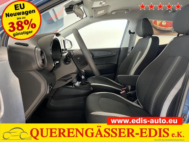 Hyundai i10 - GO+ 1.2 MT 58 kW (79 PS) Klimaautomatik, Navigationssystem, Apple CarPlay & Android Auto, Sitzheizung, Lenkradheizung, Einparkhilfe hinten, Rückfahrkamera, Privacy Glass, 15" Leichtmetallfelgen, uvm.