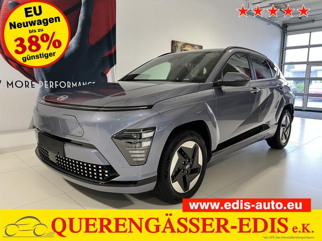 Hyundai KONA - GO 65,4 kWh 160 kW (218 PS) Sitzheizung, Lenkradheizung, Navigationssystem, Apple CarPlay, Android Auto, 2-Zonen-Klimaautomatik, Verkehrszeichenerkennung, ACC, Virtual Cockpit, LED-Scheinwerfer, 17" Leichtmetallfelgen, uvm.