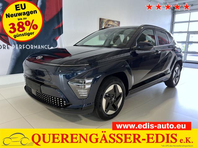 Hyundai KONA - GO 65,4 kWh 160 kW (218 PS) Sitzheizung, Lenkradheizung, Navigationssystem, Apple CarPlay, Android Auto, 2-Zonen-Klimaautomatik, Verkehrszeichenerkennung, ACC, Virtual Cockpit, LED-Scheinwerfer, 17" Leichtmetallfelgen, uvm.