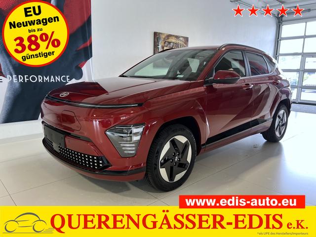 Hyundai KONA - GO 65,4 kWh 160 kW (218 PS) Sitzheizung, Lenkradheizung, Navigationssystem, Apple CarPlay, Android Auto, 2-Zonen-Klimaautomatik, Verkehrszeichenerkennung, ACC, Virtual Cockpit, LED-Scheinwerfer, 17" Leichtmetallfelgen, uvm.
