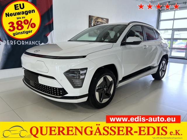 Hyundai KONA - GO 65,4 kWh 160 kW (218 PS) Sitzheizung, Lenkradheizung, Navigationssystem, Apple CarPlay, Android Auto, 2-Zonen-Klimaautomatik, Verkehrszeichenerkennung, ACC, Virtual Cockpit, LED-Scheinwerfer, 17" Leichtmetallfelgen, uvm.
