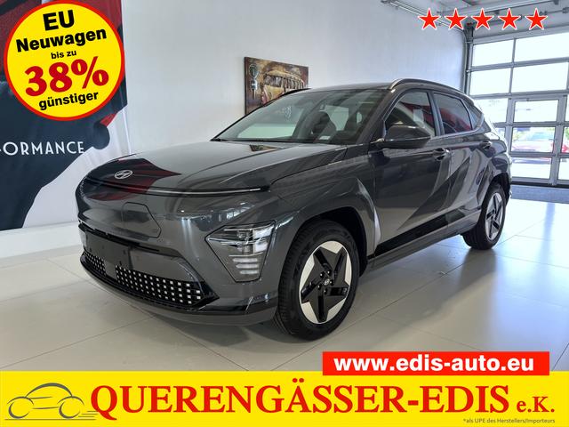 Hyundai KONA - GO 65,4 kWh 160 kW (218 PS) Sitzheizung, Lenkradheizung, Navigationssystem, Apple CarPlay, Android Auto, 2-Zonen-Klimaautomatik, Verkehrszeichenerkennung, ACC, Virtual Cockpit, LED-Scheinwerfer, 17" Leichtmetallfelgen, uvm.