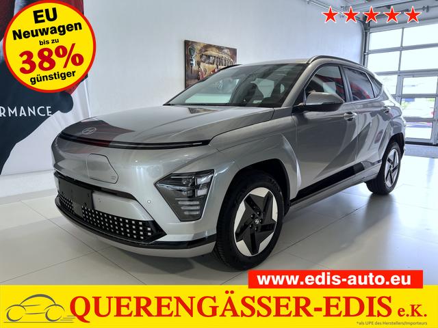 Hyundai KONA - GO 65,4 kWh 160 kW (218 PS) Sitzheizung, Lenkradheizung, Navigationssystem, Apple CarPlay, Android Auto, 2-Zonen-Klimaautomatik, Verkehrszeichenerkennung, ACC, Virtual Cockpit, LED-Scheinwerfer, 17" Leichtmetallfelgen, uvm.