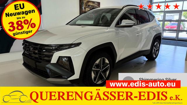 Hyundai TUCSON - GO 1.6 T-GDI 48V 2WD DCT 117 kW (160 PS) Lenkradheizung, Sitzheizung, 2-Zonen-Klimaautomatik, Navigationssystem, Android Auto, Apple CarPlay, Induktive Ladestation, Radio, DAB, Smart-Key, Privacy Glass, Rückfahrkamera, 18 Zoll Leichtmetallfelgen, uvm.
