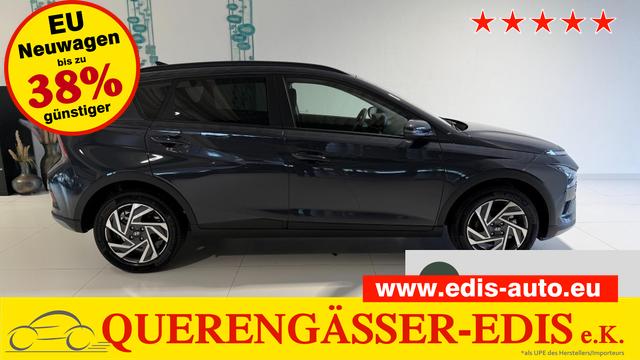 Hyundai BAYON - GO+ 1.0 T-GDI DCT 74 kW (101 PS) Toter-Winkel-Assistent, Induktive Ladestation, Comfort-Paket, Lenkradheizung, Sitzheizung, DAB, Android Auto, Apple CarPlay, Navigationssystem, LED-Scheinwerfer, Einparkhilfe, R&uuml;ckfahrkamera, uvm.