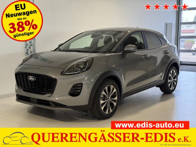 Ford Puma - Titanium 1.0 EcoBoost Hybrid 92 kW (125 PS) Lenkradheizung, Sitzheizung, DAB, Navigationssystem, Radio, Apple CarPlay, Android Auto, Einparkhilfe hinten, R&uuml;ckfahrkamera, Verkehrsschild-Erkennungssystem, 17"-LM-Felgen, uvm.
