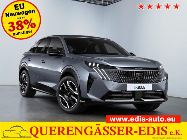 Peugeot e-3008 - GT 210PS/157 kW 73kWh 2026 *519km WLTP* +AHK+21" i-Cockpit+19" ALU+3D-Navi+W&auml;rmepumpe+Adaptiver Tempomat+Apple CarPlay+SHZ+Lenkradheizung+FULL-LED Pixel+180&deg; Kamera+Keyless+Elektr. Heckklappe+Get&ouml;nte Scheiben