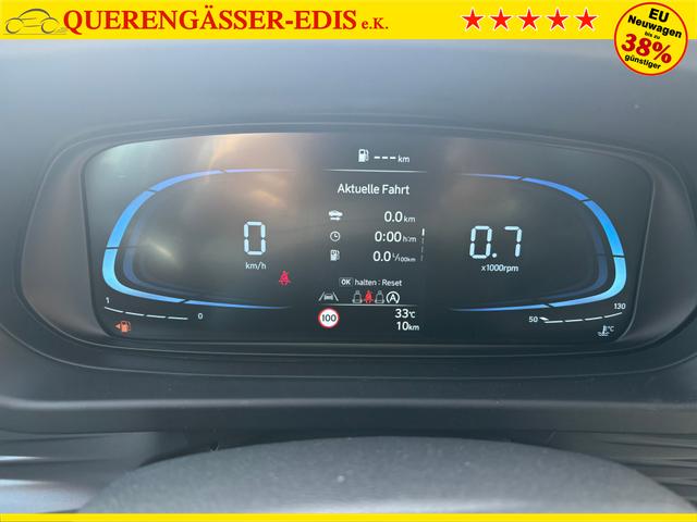 Hyundai i20 Comfort 1.2i 79PS, LUCID-LIME-Metallic, 5 Jahre Garantie, NAVIGATION 10,25", Klima, Parksensoren hinten, Rückfahrkamera, Alarm, Lederlenkrad, Tempomat, Armlehne vorne, Reserverad, 4x elektr. Fensterheber, Fernlicht-Assistent 