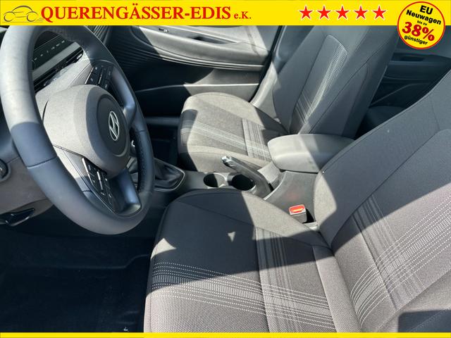 Hyundai i20 Comfort 1.2i 79PS, LUCID-LIME-Metallic, 5 Jahre Garantie, NAVIGATION 10,25", Klima, Parksensoren hinten, Rückfahrkamera, Alarm, Lederlenkrad, Tempomat, Armlehne vorne, Reserverad, 4x elektr. Fensterheber, Fernlicht-Assistent 