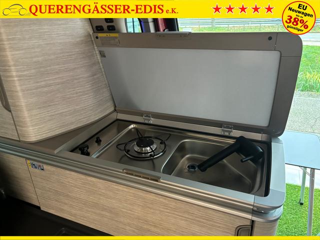 Volkswagen T7 California Ocean 2.0 TDI 150PS DSG, 16" Alu, ELEKTRISCHES Aufstelldach, Privacy-Glas, Climatronic, KÜCHE, Standheizung + FB, Sitzheizung, Park Assist, Parksensoren v/h, Kamera, IQ Light LED-MATRIX, Markise, Side ACC, Ganzjahresreifen, Radio 10" App-Connect 