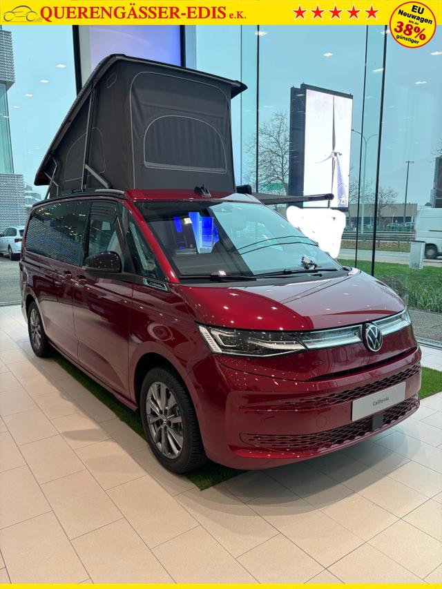 Volkswagen T7 California Ocean 2.0 TDI 150PS DSG, 16" Alu, ELEKTRISCHES Aufstelldach, Privacy-Glas, Climatronic, KÜCHE, Standheizung + FB, Sitzheizung, Park Assist, Parksensoren v/h, Kamera, IQ Light LED-MATRIX, Markise, Side ACC, Ganzjahresreifen, Radio 10" App-Connect 