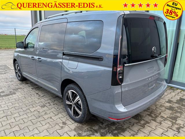 Volkswagen Caddy Style MAXI 7-SITZER 1.5 TSI 115PS DSG/AUTOMATIK, PURE-GREY, 17" Alu/Ganzjahresreifen, Winterpaket, ACC-Tempomat, Toter-Winkel, ParkAssist, Parksensoren vo/hi, Rückfahrkamera, Radio Ready2Discover 10" + Wireless AppConnect, Climatronic, Abgedunkelte Scheiben 