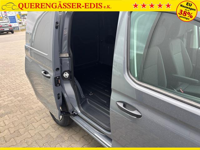 Volkswagen Caddy Cargo 1.5 TSI 115PS, Pure-Grey, Klima, Parksensoren hinten, Reserverad, Kunststoffbodenbelag Fahrer-/Fahrgastraum, Ganzjahresreifen, Radio 10" + Wireless App-Connect, Tempomat, Hecktüren, Schiebetür rechts 