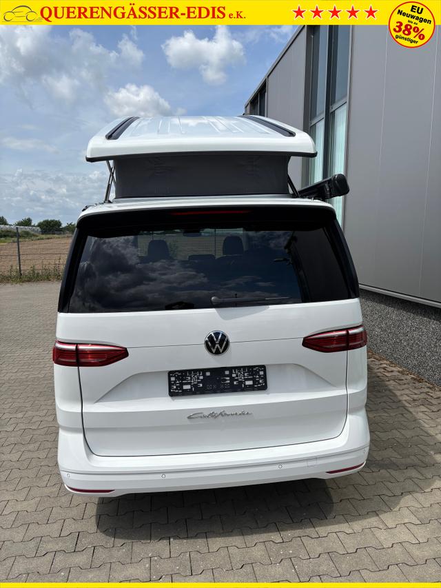 Volkswagen T7 California Beach Tour 2.0 TDI 150PS DSG, 5 Sitzer + 4 Schlafplätze, 17" ALU, Ganzjahresreifen, Standheizung, AHK, ELEKTR. DACH, Sitzheizung, Alarm, NAVI DISCOVER, Climatronic, Markise, Park Assist/Parksensoren/Kamera, ACC, Side Assist, Privacy-Glas, Schiebetüren, ACC 