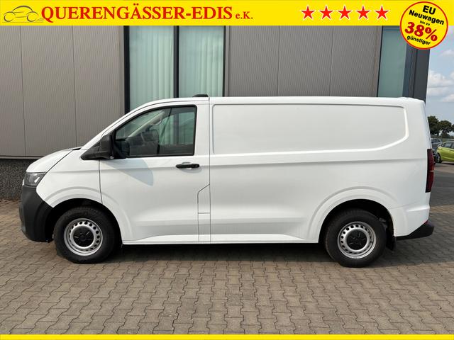 Volkswagen T7 Kastenwagen Basis 2.0 TDI 150PS, Weiß, 2-Zonen-Klimautomatik, M-Lederlenkrad, Anhängerkupplung, Parksensoren vorn/hinten, Rückfahrkamera, Frontscheibe beheizbar, Ganzjahresreifen, Sitzpaket 46 (inkl. Sitzheizung), Reserverad, 70l Tank, Laderaumpaket 
