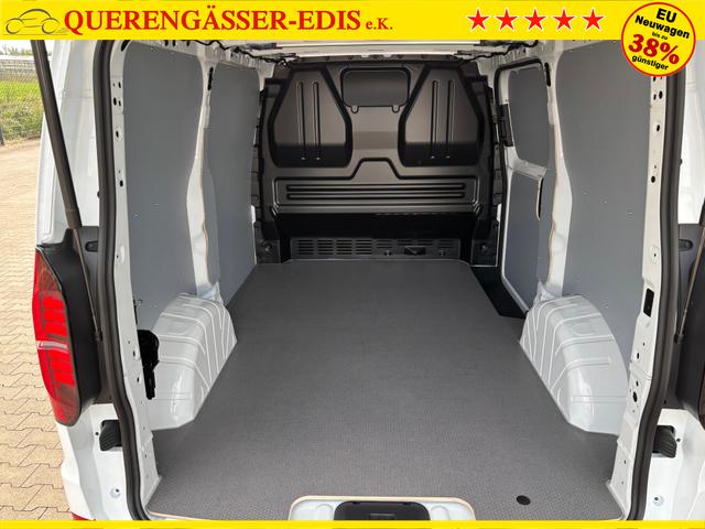 Volkswagen T7 Kastenwagen Basis 2.0 TDI 150PS, Weiß, 2-Zonen-Klimautomatik, M-Lederlenkrad, Anhängerkupplung, Parksensoren vorn/hinten, Rückfahrkamera, Frontscheibe beheizbar, Ganzjahresreifen, Sitzpaket 46 (inkl. Sitzheizung), Reserverad, 70l Tank, Laderaumpaket 